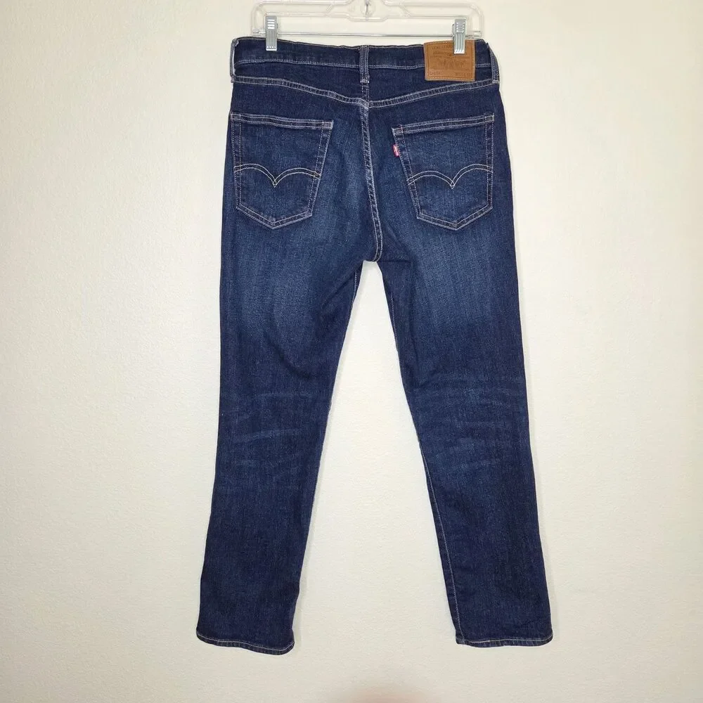 Levi's 541 Jeans Mens 31x32 Athletic Taper Fit Distressed Dark Wash Denim Blue